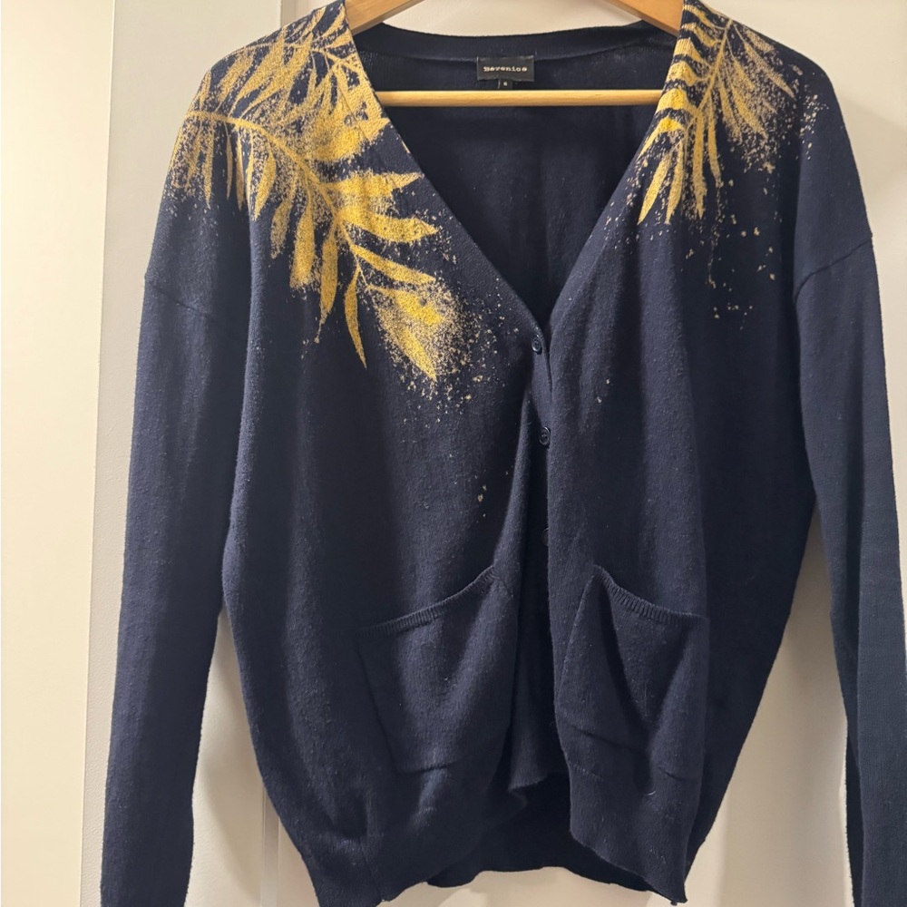 Cashmere blend Navy Cardigan - light and soft!